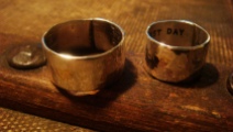 Our wedding rings. This is the first day of my life.